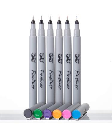 Mr. Pen- Fineliner Pens 0.2 mm 6 Pack Ultra Fine No Bleed Bible Pens Assorted Colors Art Pens Pens Fine Point Drawing Pens Sketching Pens Pens for Drawing Liner Pens for Drawing