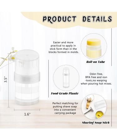 15 Pack 1 oz Plastic Deodorant Containers Empty Small Round Twist-Up Solid Stick Tube Container for Homemade Deodorant Shaving Soap Stick Heel Lip Balm Solid Lotion Bars-Top Filling Clear - Buy Online on SooperMarket.com