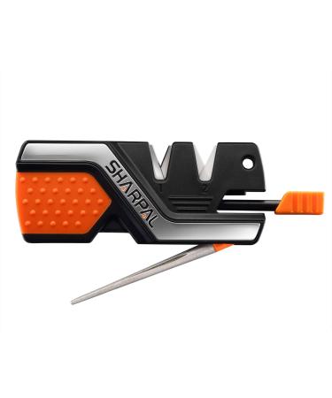SHARPAL 101N 6-In-1 Pocket Knife Sharpener & Survival Tool, with Fire Starter, Whistle & Diamond Sharpening Rod, Quickly Repair, Restore and Hone Straight and Serrated Blade