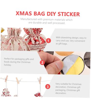 COOLHIYA 1 Set Candy Bag DIY Advent Calendar Bags Christmas Advent Calendar Bags Holiday Pouch Linen Beige - Buy Online on SooperMarket.com