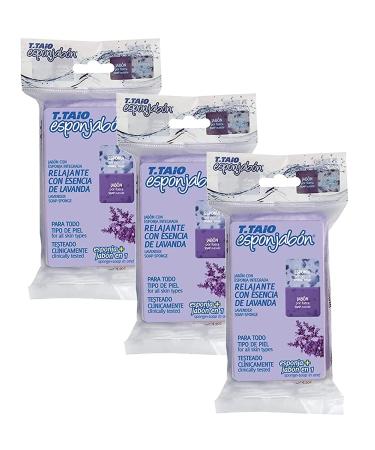 T.TAiO Esponjabon Lavender Soap Sponge 3 Pack