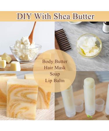 Mitchell Organics Unrefined African Shea Butter | 16 Oz / 455 G | Pure Body Butter For Dry Skin Effective on Stretch Marks Grade A | For All Skin Types - Buy Online on SooperMarket.com