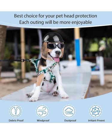 Small Dog Helmet Goggles UV Protection Pet Sunglasses - S Size, Black - Buy Online on SooperMarket.com