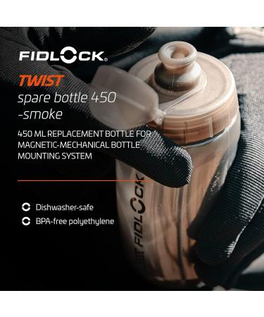 Fidlock Twist Bottle 450ml - Transparent Magnetic Bicycle Water Bottle (No Connector/Base) - Ideal for Cyclists - Buy Online on SooperMarket.com