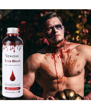 Yeweian Halloween Fake Blood 6.76Oz/200ML - Realistic Washable Liquid Blood for SFX Makeup and Costumes - Buy Online on SooperMarket.com