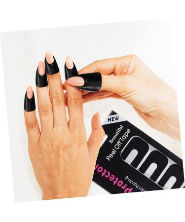 FRCOLOR 100 Sheets Nail Art Anti-Spill Stickers Nail Protector Stickers Nail Tape Nail Guards for Painting Nails Cuticle Protector for Nail Painting Nail Polish Silica Gel Edge Sticker 3.00X2.50X0.10CM As Shown - Buy Online on SooperMarket.com