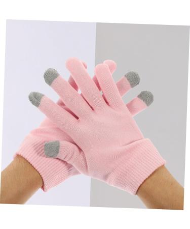 ABOOFAN 1 Pair Pink Gloves Hand Moisturizer Gloves Hand Lotion Gloves Hand Caring Gloves Overnight Spa Gloves Hand Protection Gloves for Dry Hand Moisturizing Gel Casual Socks 21x14cm Pink - Buy Online on SooperMarket.com
