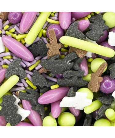 Sprinkletti - Hocus Pocus - Cake Topper Sprinkles - 100g Edible Glimmer Cupcake Decorations Ideal For Halloween Themed Cakes & Bakes