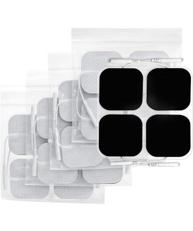 AUVON TENS Unit Pads Electrode Patches with Upgraded Self-Stick Performance and Non-Irritating Design for Electrotherapy A White