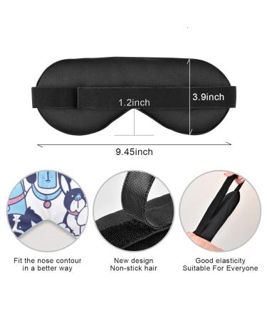 Sleep Mask Cute Dogs Blue Breathable Comfortable to Weighted Sleeping for Women Man Kids Conforms to Eye Contour Shape Adjustable Elastic Strap - Buy Online on SooperMarket.com