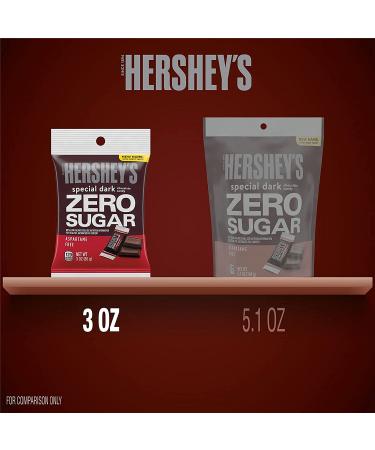 HERSHEY'S SPECIAL DARK Zero Sugar Chocolate Candy Bars  Individually Wrapped  Aspartame Free  3 oz  Bags (Pack of 12) - Buy Online on SooperMarket.com