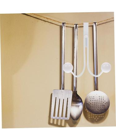 Hemoton 2pcs Double Hook Coat Hangers Towel Rack Clothes Hangers Hooks Door Hook Hanger Nail Hat Hook 14x9cm White - Buy Online on SooperMarket.com