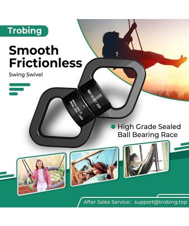 Trobing Swing Swivel 30KN Rotational Safety Device - 360 Rotator for Aerial Yoga, Hammocks, Swings, Climbing - Indoor/Outdoor Use - Buy Online on SooperMarket.com