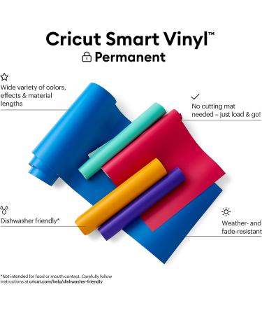 Cricut Smart Permanent Vinyl (13in x 3ft White) for Cricut Explore 3 and Maker 3 - Ideal for DIY Projects, Decals, Stickers & More - All-Weather & Fade-Proof - 3 FT Vinyl White - Buy Online on SooperMarket.com