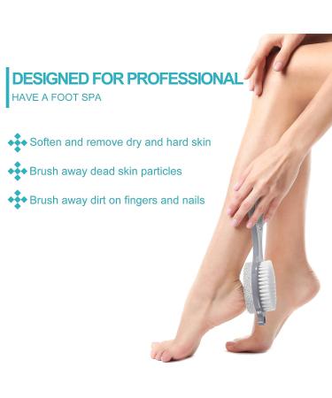 4-in-1 Pedicure Tool Set for Dry and Wet Foot Care - Callus Remover, Foot Scrubber, Pumice Stone, Nail Brush - Gray - Buy Online on SooperMarket.com