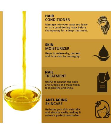 VoilaVe Organic Moroccan Argan Oil - Skin, Nails & Hair Growth - Face Moisturizer with Vitamin E - Women's Face & Neck Lotion - Buy Online on SooperMarket.com