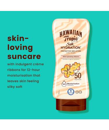 HAWAIIAN TROPIC - Silk Hydration | Protective Lightweight Sun Lotion SPF 50 | 180 ml - Buy Online on SooperMarket.com