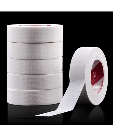 fenshine Lash Tape PE Micropore Medical Tape for Eyelash Extension Fabric Tape For False Eyelash Patch Makeup Tool (6 Rolls Japan MIcropore Soft Tape)