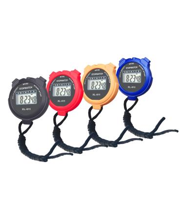 BESTWYA Digital Stopwatch Large Screen Handheld Count Up Timer with Time Calendar Clock Function