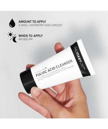 INKEY List Mini Fulvic Acid Brightening Cleanser Gel - Travel Size 2 Pack 1.69 Fl Oz | Exfoliates, Removes Makeup, Improves Skin Tone - Buy Online on SooperMarket.com