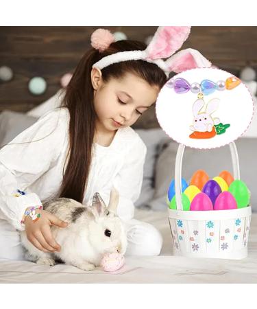 Kirdume Easter Eggs Prefilled With Bracelets - Prefilled Bright Easter Eggs with Bracelets - Easter Basket Stuffers Easter Party Favours for Girls Kids Children Boys Sh-08 - Buy Online on SooperMarket.com