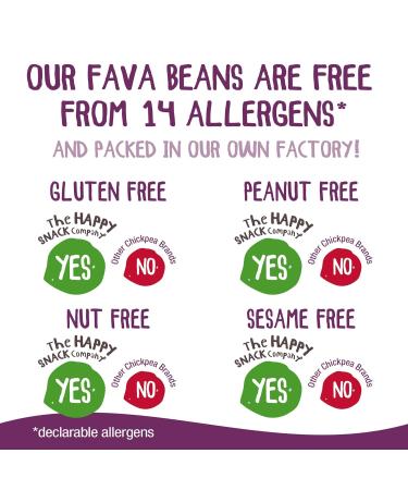 Buy Happy Snack Company Roasted Fava Beans - Sea Salt & Balsamic Flavor | Vegan Gluten-Free Protein-Rich Healthy Snacks (25g 20 Pack) - Buy Online on SooperMarket.com