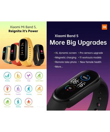 Xiaomi Mi Band 5 (Black) - Buy Online on SooperMarket.com