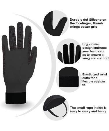 Amoy Stretch Horse Riding Gloves for Women - Breathable Black Mittens, Size Medium - Buy Online on SooperMarket.com