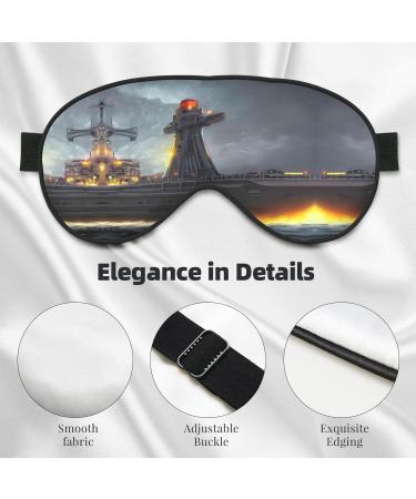 SSIMOO Giant Nuclear Ship Sleep Eye Mask | Breathable Travel Eye Patch for Relaxation - Black - Buy Online on SooperMarket.com