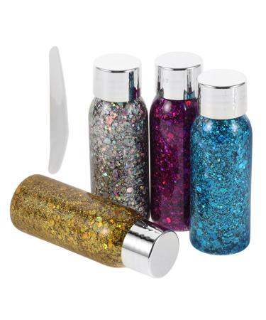 Gogogmee 4pcs Set Colorful Eye Shadow Body Glitter Festival Glitter Gel Glitter Body Lotion Liquid