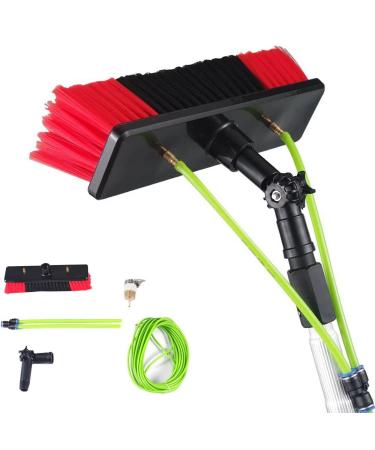 photovoltaic cleaner window cleaning pole 5m-12m Window Cleaning Telescopic Pole Water Fed Extendable Brush Suitable for Cleaner Conservatory Roof Photovoltaic Panel Cleaning Photovoltaic Pa 30cm Brush 8m Pole