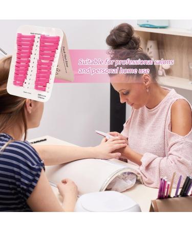 DHWEKU 26PC Nail Polish Template Kit - Reusable Nail Edge Skin Barrier 10 Sizes Nail Art Protection Accessories (Rose Red) - Essential Nail Art Tools for Perfect Manicures - Buy Online on SooperMarket.com