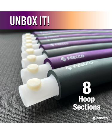 FEECCO 3.2 LB Weighted Hula Exercise Hoop for Weight Loss - 8 Detachable Sections - Buy Online on SooperMarket.com