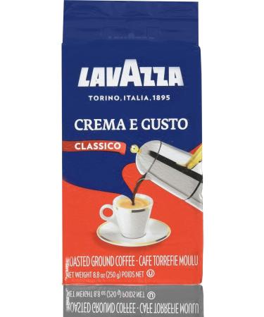LavAzza Crema e Gusto Ground Coffee 8.80 oz (Pack of 8) Bold But Smooth 8.8 Ounce (Pack of 8)