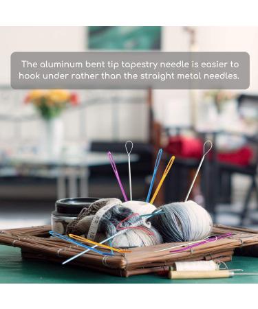 Colorful Bent Tip Wool Needles - Large-Eye Aluminium Tapestry Needles for Sewing and Knitting - Buy Online on SooperMarket.com