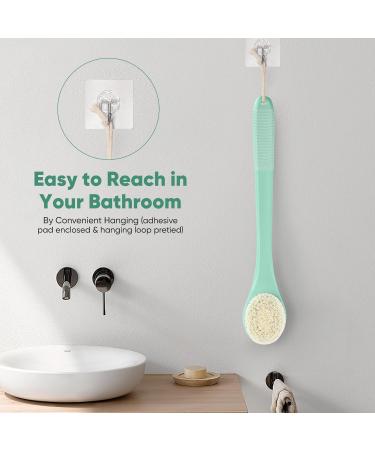Men's Exfoliating Shower Brush with Long Handle - Light Green - Buy Online on SooperMarket.com