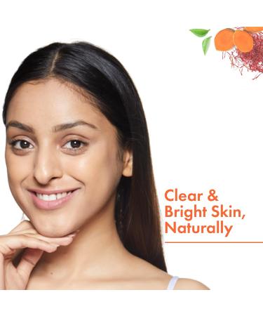 Good Vibes Ubtan Insta Glow Face Scrub - Brightening Exfoliator for All Skin Types | Turmeric Saffron Vitamin B3 | 50g | No Parabens Sulphates Mineral Oil - Buy Online on SooperMarket.com