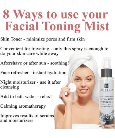 Organic Rosewater Facial Toner for Aging & Acne Prone Skin | Witch Hazel & Aloe Vera | Oil Free Moisturizing Pure Rose Water Spray - Buy Online on SooperMarket.com