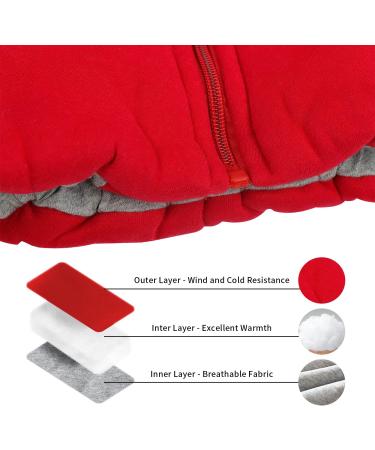 Kids Hooded Gilet Vest | Toddler Warm Sleeveless Jacket | Red | Size 5-6 Years/3'9 - 4'3 | 44-55lb - Buy Online on SooperMarket.com