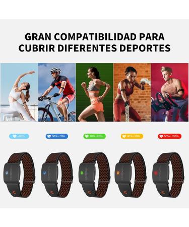 COOSPO HW9 Heart Rate Monitor - Bluetooth Ant+ Sensor IP67 Waterproof Smart HRM Pulse Bracelet Compatible with Polar Wahoo Garmin Wift Elite - Black - Buy Online on SooperMarket.com