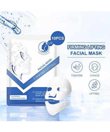 V Line Lifting Face Mask V Shape Lifting Face Masks Skincare with Hyaluronic Acid Chin Lift Mask Firming Lifting Facial Mask Hydrating Double Chin Reducer Moisturizing Face Slimmer - Buy Online on SooperMarket.com