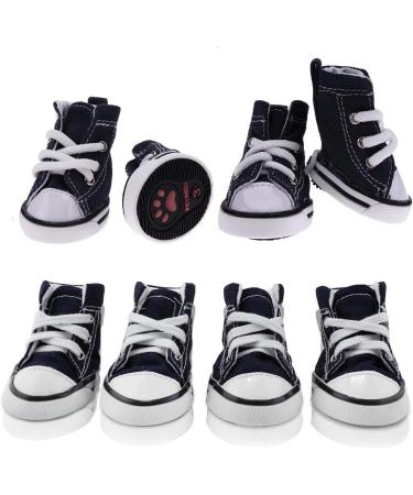 abcGoodefg Pet Dog Shoes | Puppy Canvas Sport Sneaker Boots | Outdoor Nonslip Causal Rubber Sole Shoes for Small Dog - Dark Blue - Buy Online on SooperMarket.com