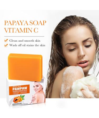 Papaya Goats Milk Soap Bar for Hyperpigmentation & Dark Spots - Vitamin C Face Wash for Clean Skin - Oil Control & Hydration - Buy Online on SooperMarket.com