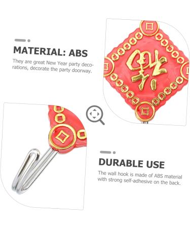 OFFSCH 2pcs Hook up Wall Mounted Clothes Mounted Hanger Hook Metal Towel Hooks Wall-Mounted 8x6cm Assorted Color - Buy Online on SooperMarket.com
