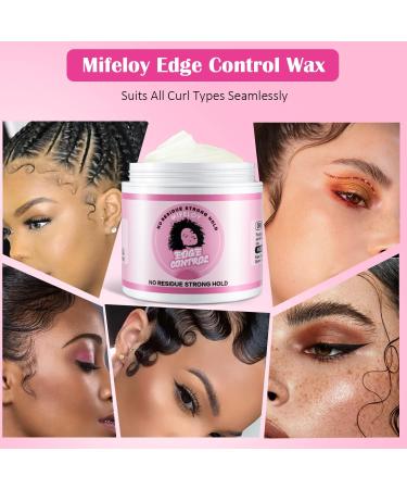 Hair Edge Control Wax 4 oz Hair Pomade Tamer for Smoothing Flyaways Taming Frizz Baby Hair Women Styling Cream Gel Strong Hold Non-greasy Slick Back Hair Glue Long Lasting Bed Head Waxes for Wigs - Buy Online on SooperMarket.com