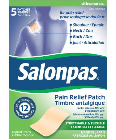 Salonpas 12 Hour Pain Relief Patch (Pack of 1) + Salonpas Pain Relieving Patch - Large (4 count) - Buy Online on SooperMarket.com