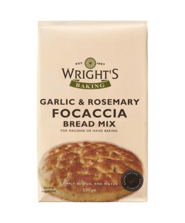 Wright's | Garlic & Rosemary Focaccia Bread Mix 10X500g | Baking Success Guaranteed | Suitable for Vegetarians
