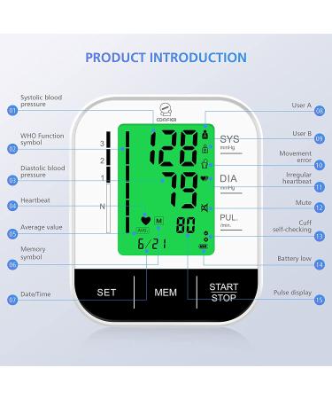 Comfier Arm Blood Pressure Monitor with Irregular Heartbeat Detection - Large LCD Display, Voice Broadcast, Dual User Modes - Home BP Tester with Carry Case - Buy Online on SooperMarket.com