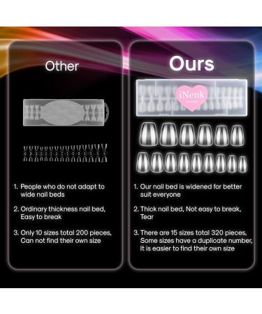 Wide Short Coffin Nail Tips 240PCS Professional Gel Tips for Easy DIY Nail Extensions | Perfect for Short Small Wide Nail Beds - Buy Online on SooperMarket.com