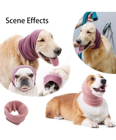 Dog Snood Dog Earmuff for Dog Neck Dog Head Wrap Pet Ears Warmer for Noise Protection Pink Elastic Dog Ear Covers for Shower Grooming Anxiety Relief Ear Defenders Noise for Puppy - Buy Online on SooperMarket.com